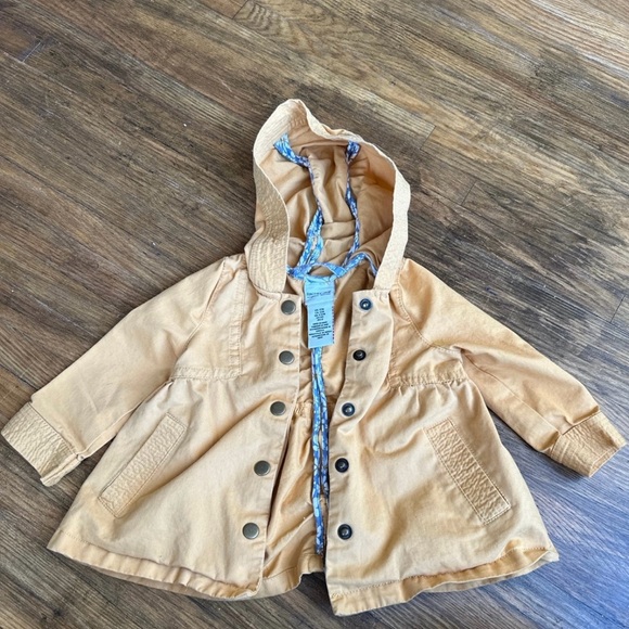 Rachel Zoe Kids Tan Pea Coat with Blue Lining - Picture 1 of 1
